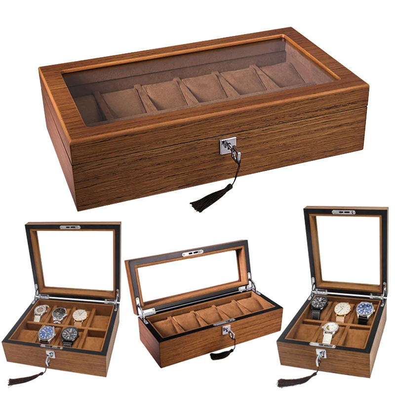 

Luxury 5,6,8,10 Slots Handmade Wood Watch Box Wood Clock Box Watch Case Time Box for Watch Holding