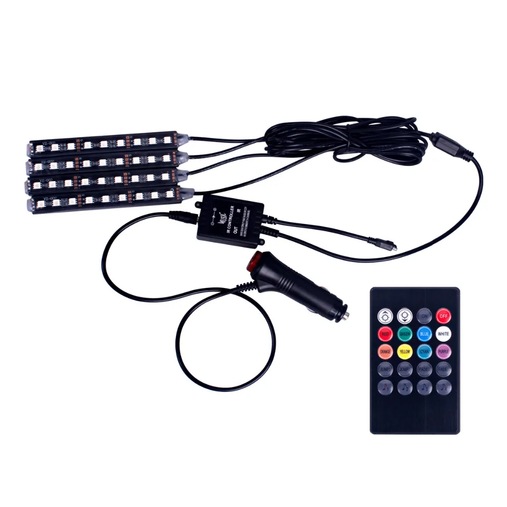 Интерьер автомобиля свет Светодиодные полосы света RGB атмосферная лампа для peugeot