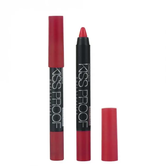 Matte Kissproof Lipstick Makeup Long Lasting Effect Powdery Matte Soft Lipsticks Cosmetic Tool