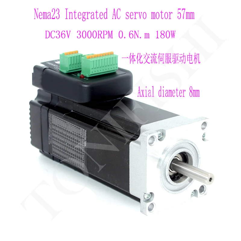 Горячая распродажа! JMC! 180 W 3000 об/мин NEMA23 0.57Nm встроенный Серводвигатель 36VDC JMC iHSV57-30-18-36
