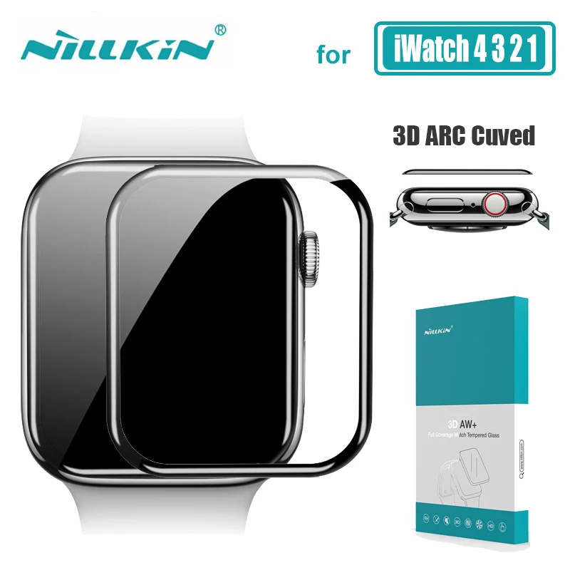 Для iWatch серии 4 3 2 1 стекло Nillkin 3D AW+ HD полное покрытие закаленное стекло протектор экрана для Apple Watch 38 мм 40 мм 42 мм 44 мм