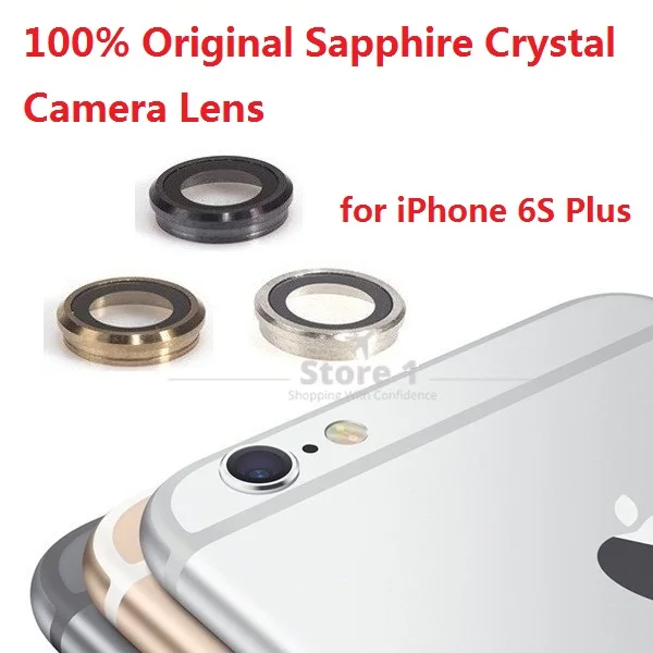 

100% Original for Apple iPhone 6S Plus Camera Lens; Sapphire Crystal Back Camera Glass Lens with Frame for iPhone 6S Plus 5.5"