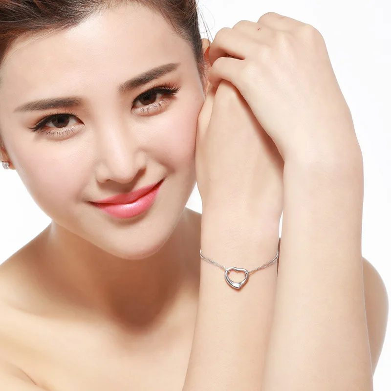 ANDARA Hot Sale 925 Silver Bracelet Women Link Double row Authentic Jewelry Gift | Украшения и аксессуары