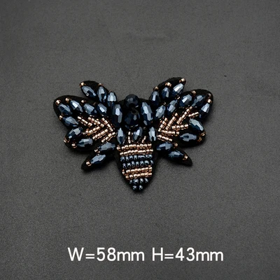butterfly AHYONNIEX Продвижение 1 шт. Синий Блестки бусины нашивки пчела аппликация пришить Бабочка Одежда Обувь, Сумки, украшение DIY патч - Цвет: butterfly