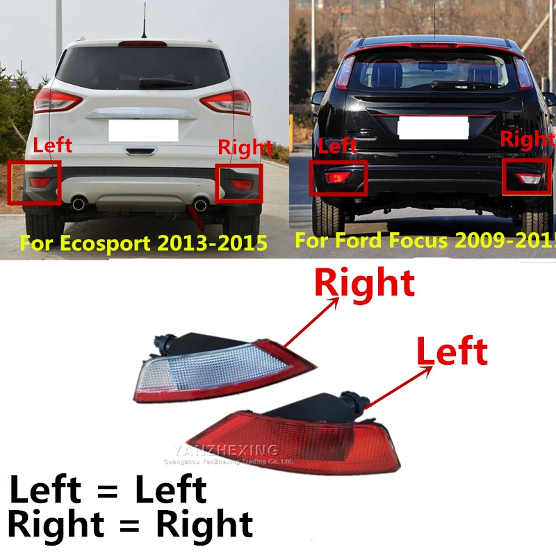 Левый и правый задний бампер противотуманная фара отражатель для Ford Focus Classic2009 2010