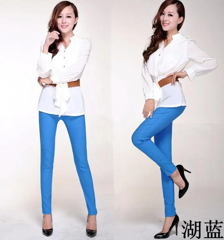 

Trend Knitting Fashion Nice New Fashion Slim Elastic Jeans Candy Color Pencil Pants Trousers Sexy Women Pop