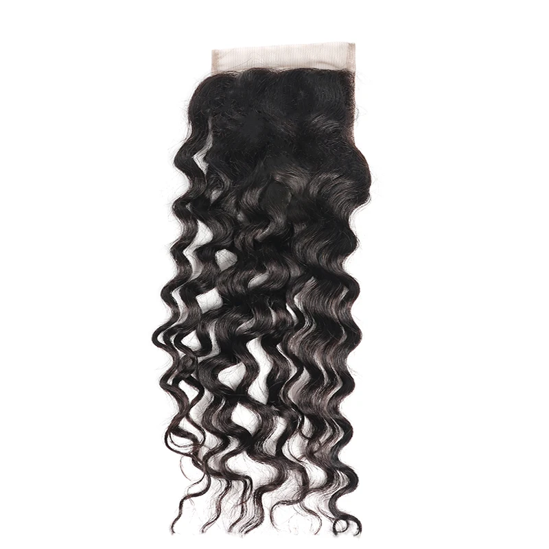 Tdhair бразильская холодная завивка 8 до 20 дюймов 4*4 Кружева Закрытие с волосами младенца человеческие волосы закрытие 1 шт./лот