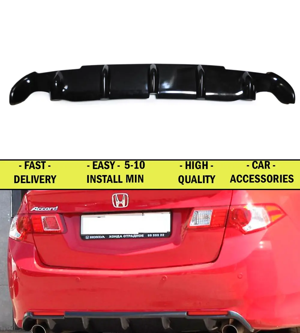 Чехол диффузор для Honda Accord 8 2008 2012 накладка на задний бампер АБС пластик