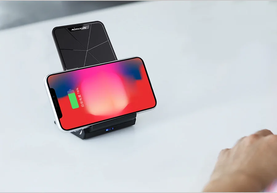 Nillkin QI быстрая Беспроводная зарядная подставка Док-станция для iPhone X 8 Plus