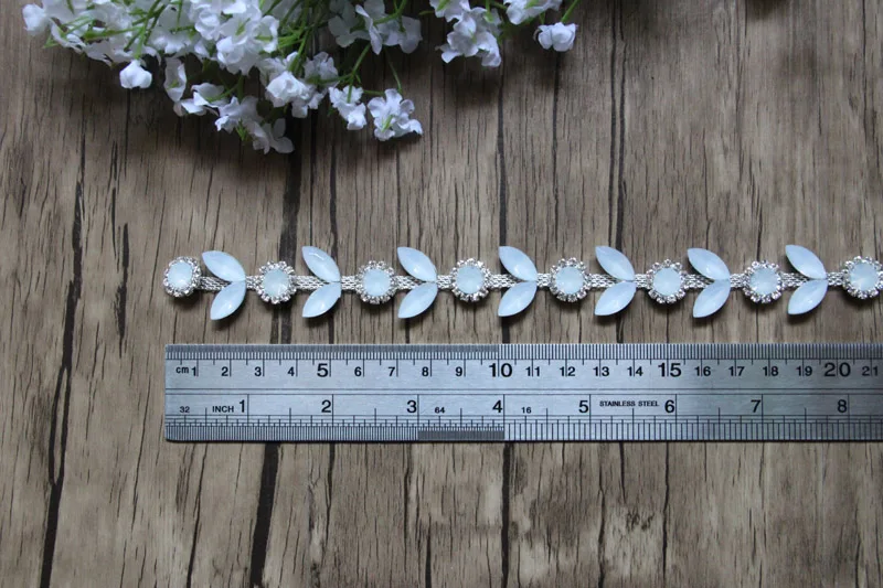 Украшение для стразы 20 ярдов с опаловыми кристаллами аппликация свадебная