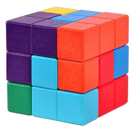 Разноцветная 3D деревянная головоломка для детей и взрослых|toy party games|game scanstoy ring |