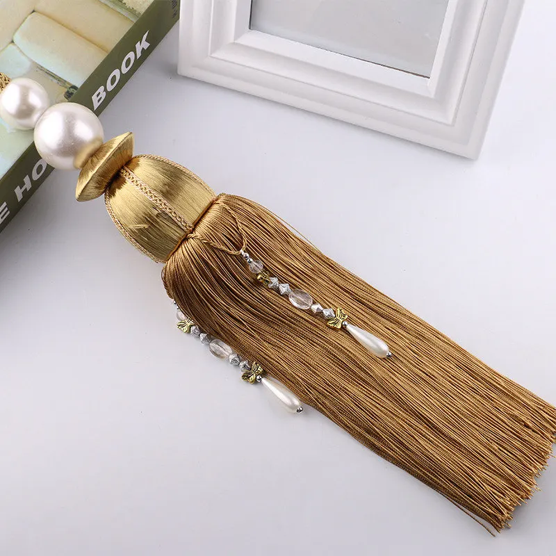 1 пара завязки для штор с жемчужинами и бусинами|tassel tieback|tiebacks for curtainshanging tassels |
