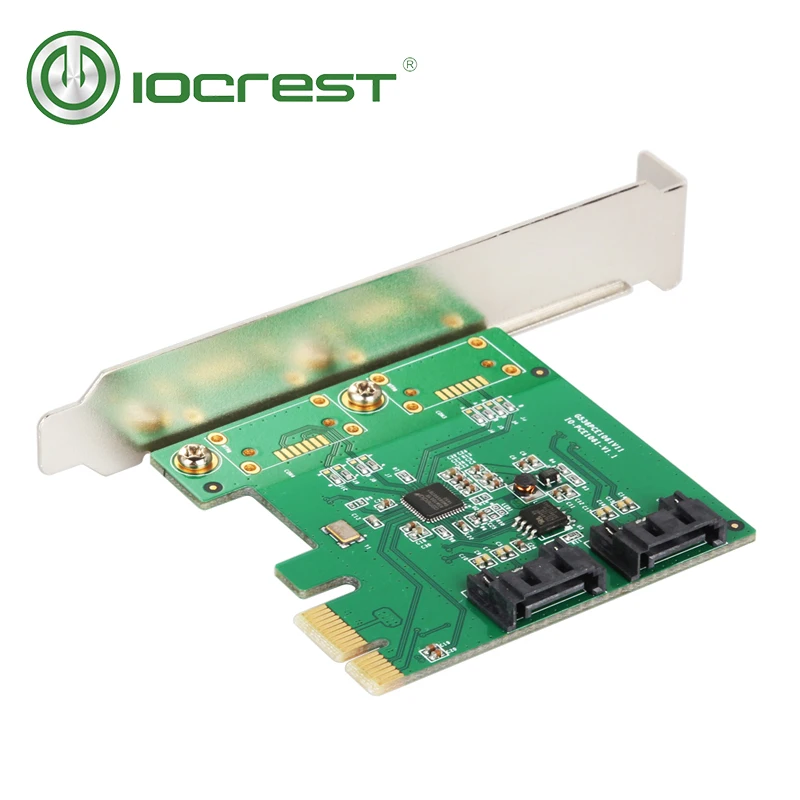 IOCREST 2 порта SATA III PCI-e 0x1 RAID карта с низкопрофильным кронштейном | Компьютеры и офис