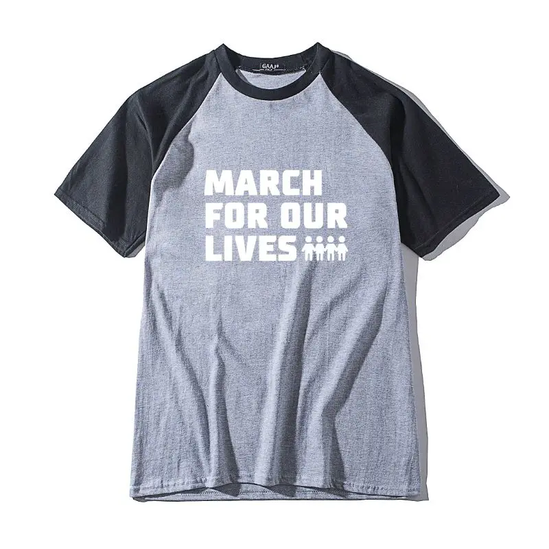 Мужская и женская футболка March for our lives унисекс забавная Длинная Slevee модная