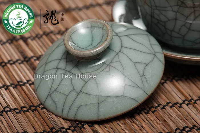 Long Quan Ge Yao ледяные вены Celadon Gaiwan 120 мл 4 06 унций | Дом и сад