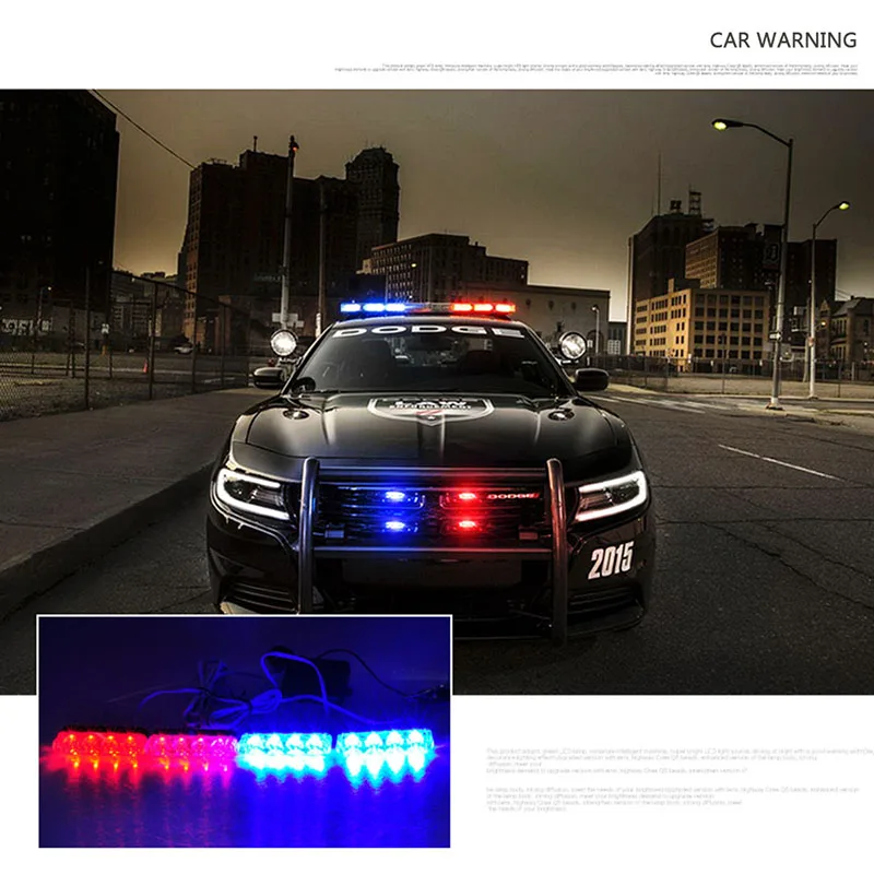 4x4LED 12В автомобилей Strobe Предупреждение светильник проблесковый маячок дневные