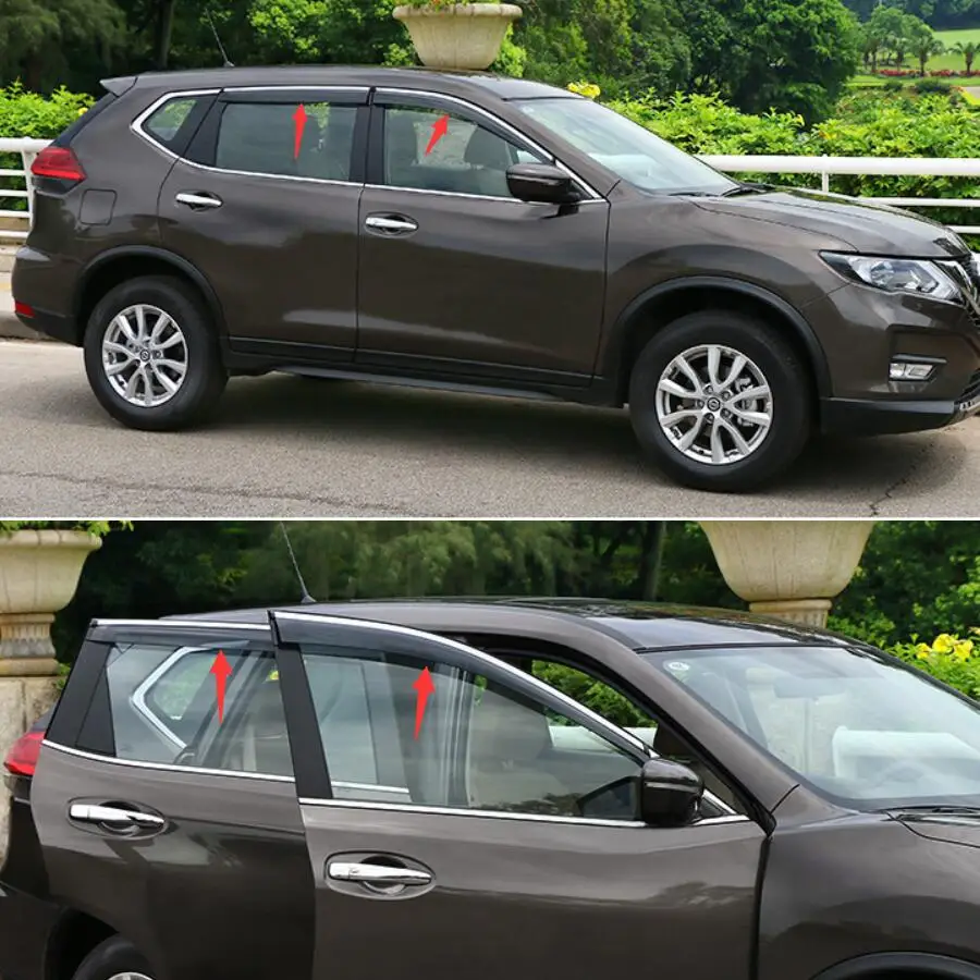 Оконные козырьки Lapetus навес от солнца и дождя Накладка для Nissan X Trail / Rogue 2014 2020