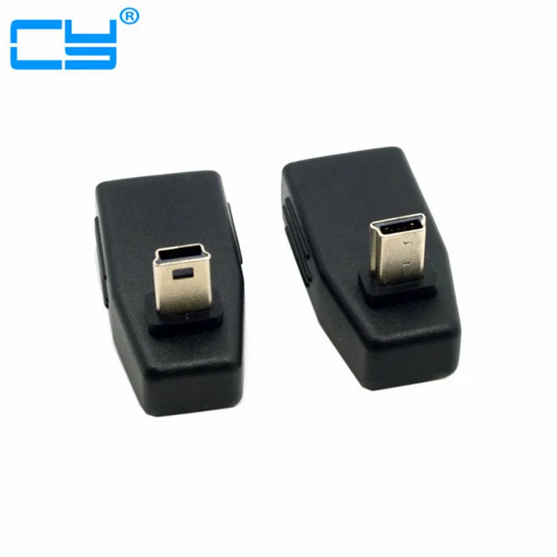 2 шт. 90 градусов вверх и вниз правый угловой мини USB Тип B к Женский OTG адаптер для