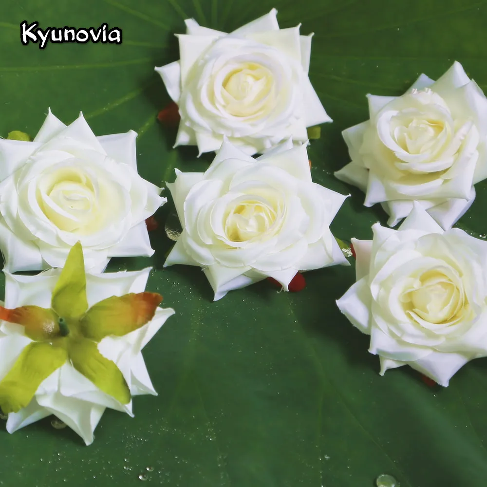 Kyunovia весенний Искусственный цветок розы голова DIY свадебный настенный венок