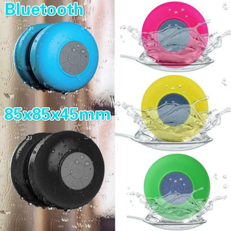 Waterproof Wireless Bluetooth Handsfree Mic Suction Car/ BATHROOM Shower Speaker