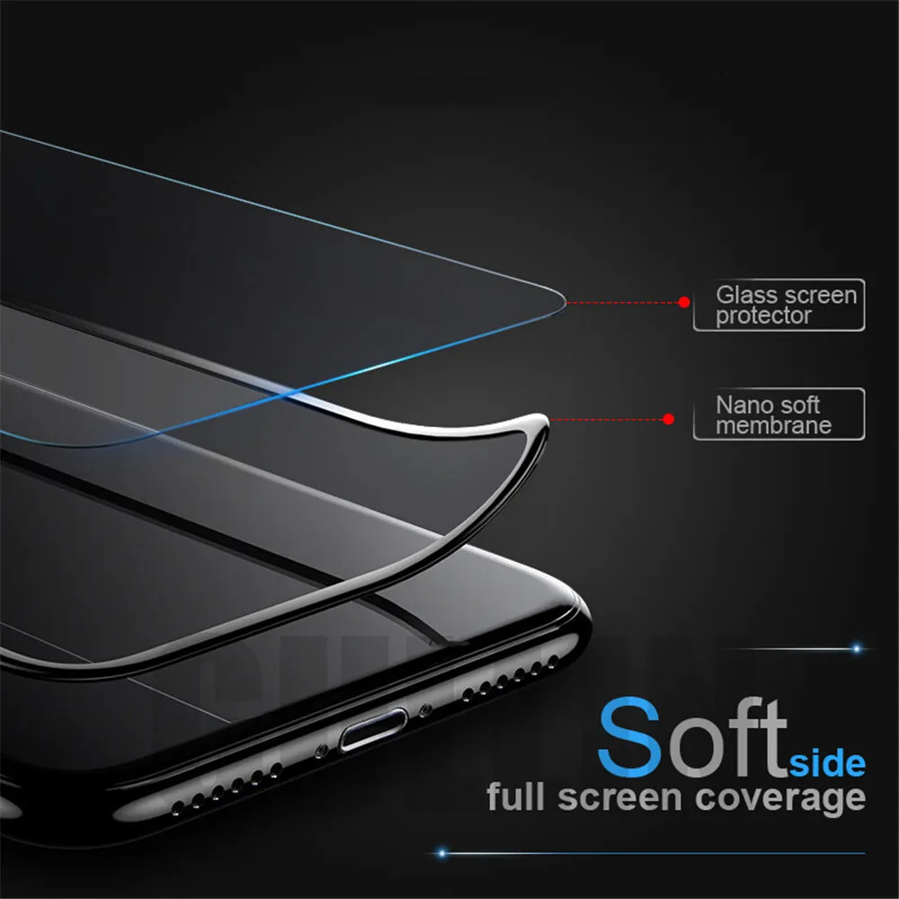 3D полное покрытие Настоящее Закаленное стекло для iPhone 8 7 6s Plus Защита экрана X 6 s