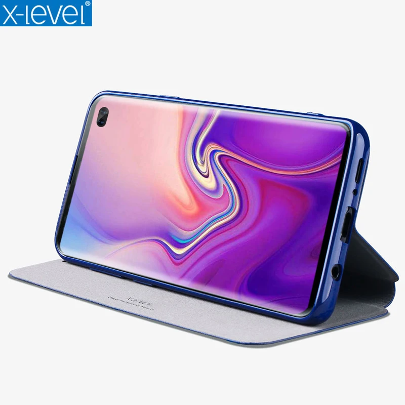 X Level модные Бизнес чехол для samsung S10 плюс из искусственной кожи откидной Чехол с