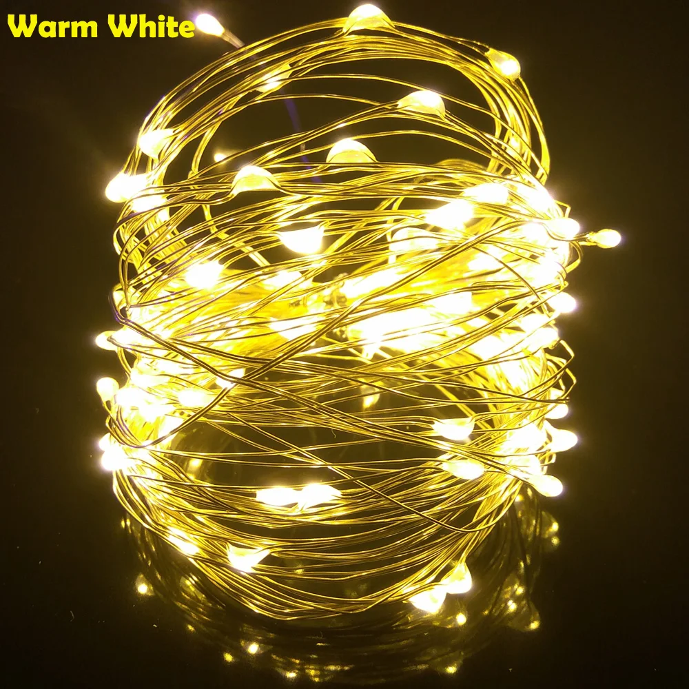 Гирлянды светодиодные огни 10 м 33ft 100led с источником питания от USB 5 В открытый