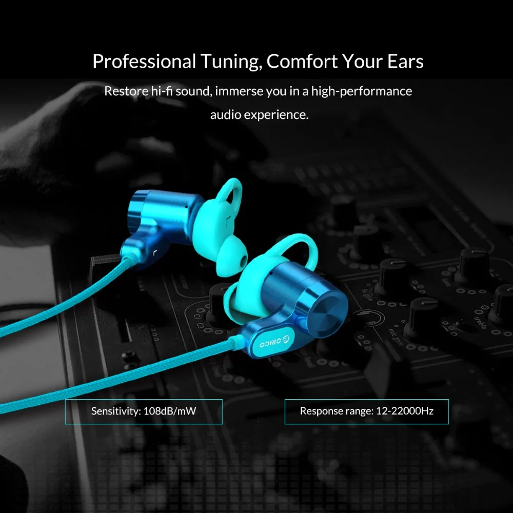 ORICO Магнитный Водонепроницаемый спортивный бас беспроводной Bluetooth наушники Встроенный микрофон с Hifi наушники для iPhone xiaomi смартфон ПК