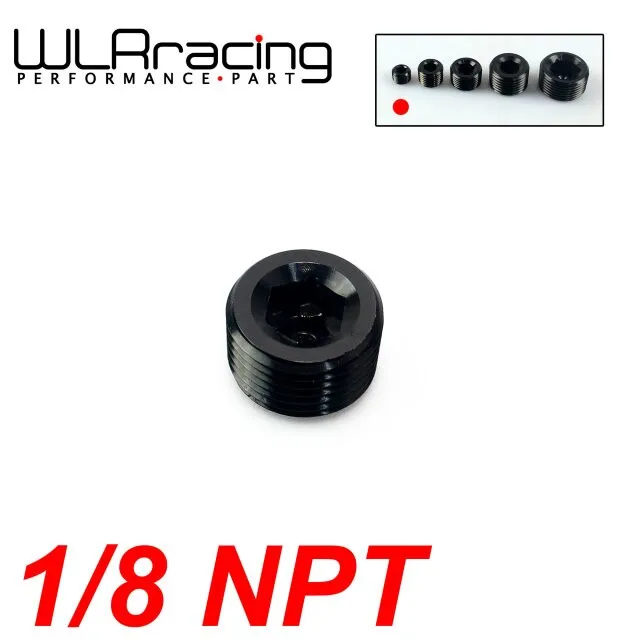 

WLR RACING - 1/8" NPT Pipe Thread Allen Socket Plug black npt plug WLR-SL932-02