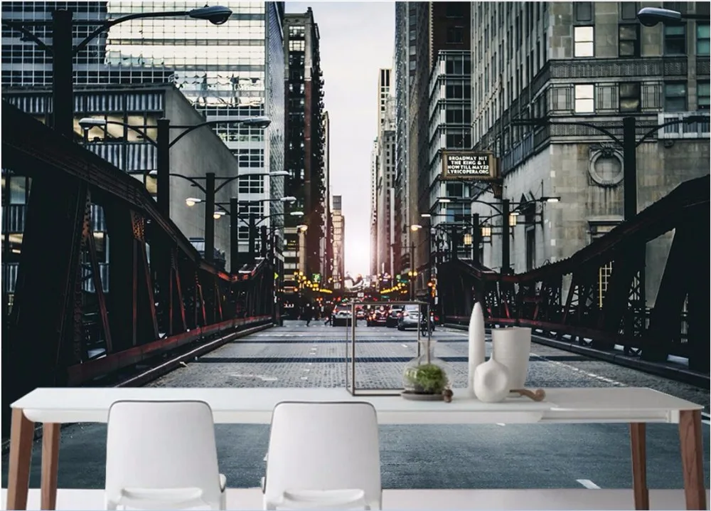 WDBH Пользовательские настенные 3d обои в европейском стиле шумные улицы домашний