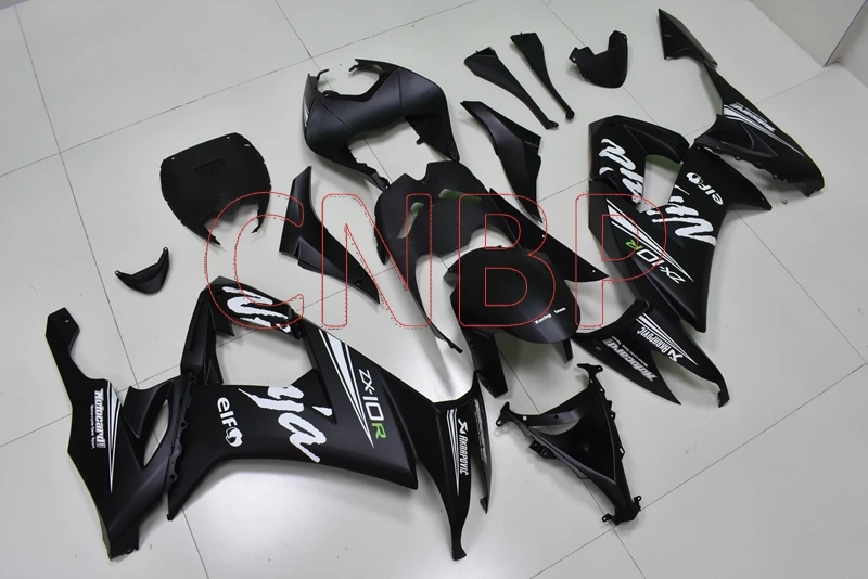 Набор для всего тела Ninja ZX 10r 2008 2010 матовые черные Обтекатели 08 09 Пластиковые
