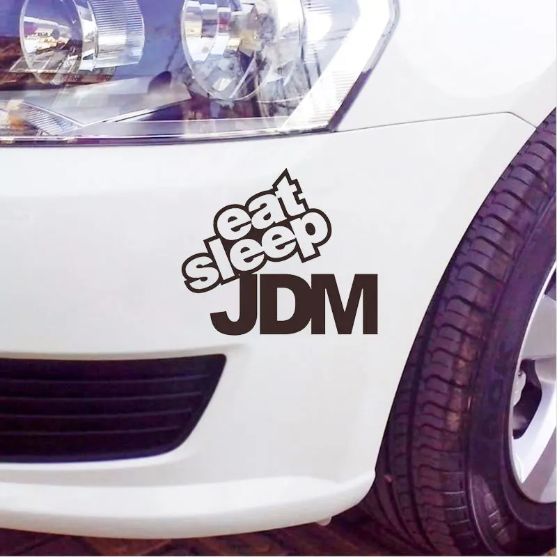 Смешной юмористический стикер для автомобиля 7*6 5 см EAT SLEEP JDM наклейка мотоцикла