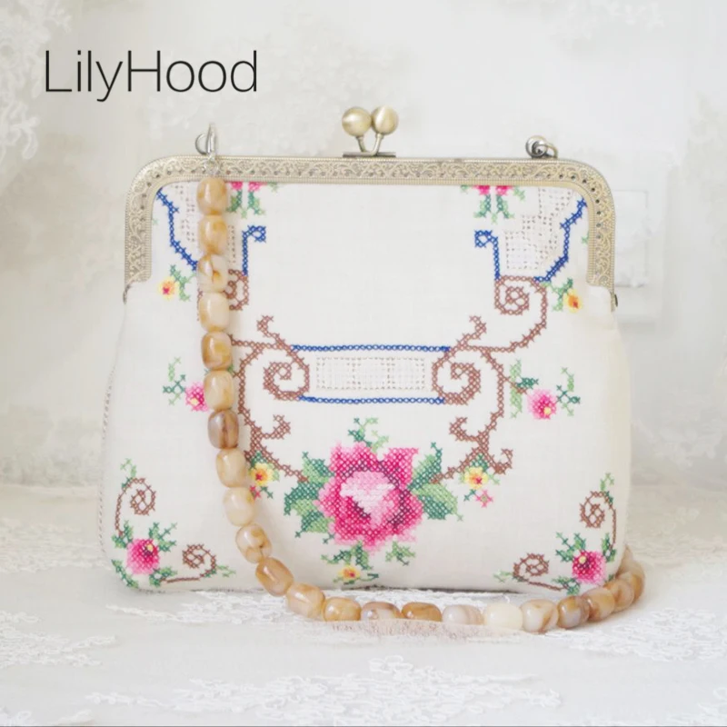 Сумка LilyHood Женская ручной работы с цветочной вышивкой маленький элегантный