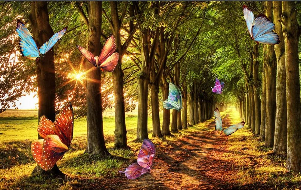 3D обои для гостиной с изображением леса|wallpapers for living room|mural wallpaper3d mural wallpaper |