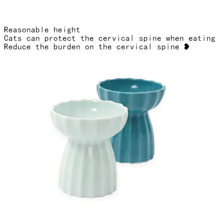 Керамическая миска для кошек еды воды риса домашних животных. Для защиты кошачий