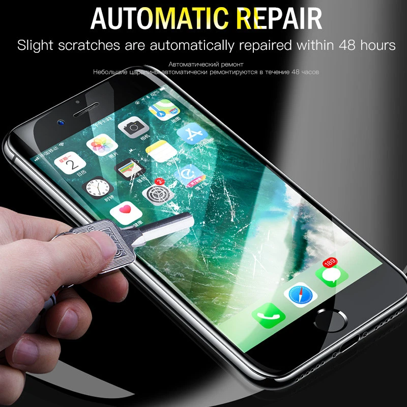 Screen Protector Hydrogel Film For iphone XS Max XR X 8 7 Soft Full Protective Cover 6 6s Plus Not Glass | Мобильные телефоны и