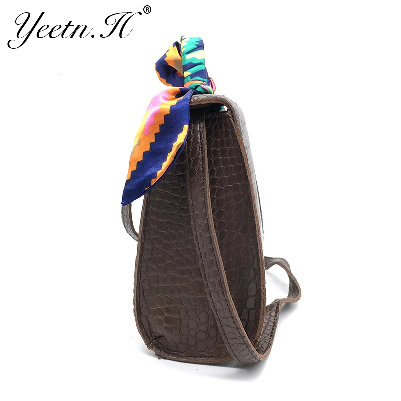 Yeetn. H Поступила Новая Мода Женщины Сумку Аллигатор Кожа PU Vintage Сумки Шарфы Вестник