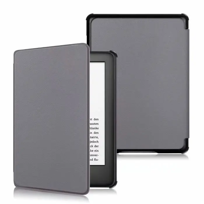 Grey Для Amazon Kindle из искусственной кожи чехол с принтом тонкий 6 ''Электронная книга E-reader Kindle 10th 658 Smart Wake Up - Цвет: Grey