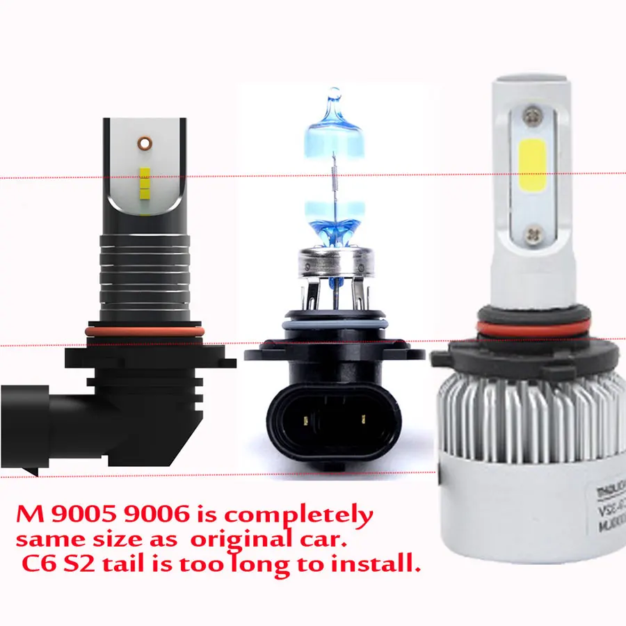 

TXVSO8 2PCS hb4 led 9006 auto Headlight Bulb CSP Chips-12V 30000LM 6000K 55W led auto light Bulbs car front Headlamp Fog lamp