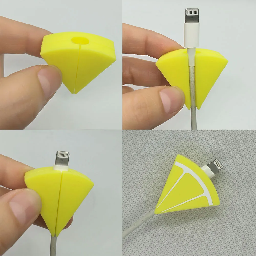 Защита кабеля для Iphone защита от укуса usb Фрукты Арбуз фоторазъем аксессуар Прямая