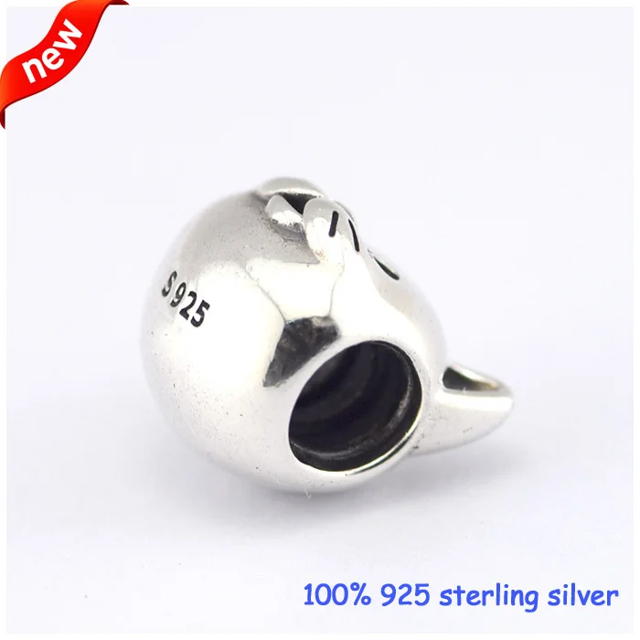 Подходит для браслетов Pandora Cat серебряные бусины новые оригинальные 100% 925 пробы