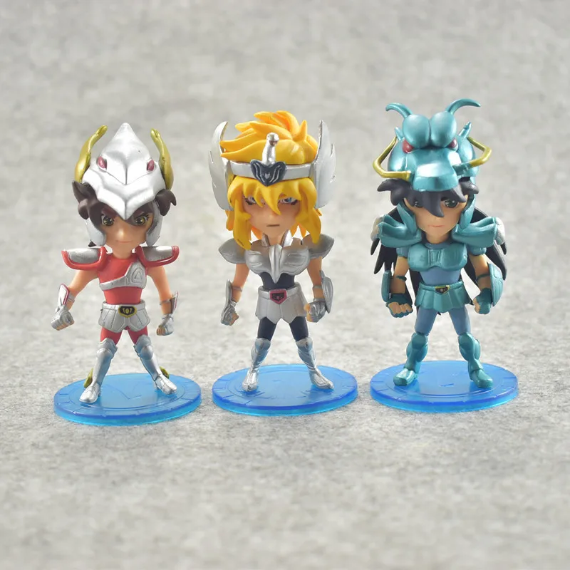 10 см 5 шт./лот Saint Seiya ПВХ фигурка игрушка Миф Ткань Shiryu Shun Hyoga Jabu аниме модель