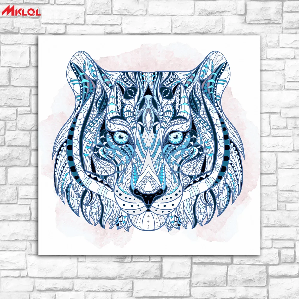 Голова тигра животное масляная живопись настенное искусство картина холст