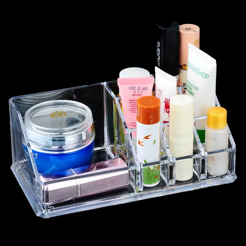 1PC Acrylic Makeup Organizer Storage Box Cosmetic Lipstick Jewelry Case Holder Display Stand make up organizer|Органайзеры для