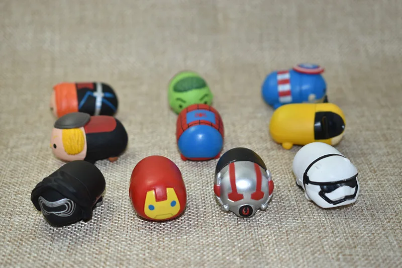 10 шт./лот мини игрушки Tsum Marvel Captain America tsum экшн фигурка милый эльф кукла игрушка для