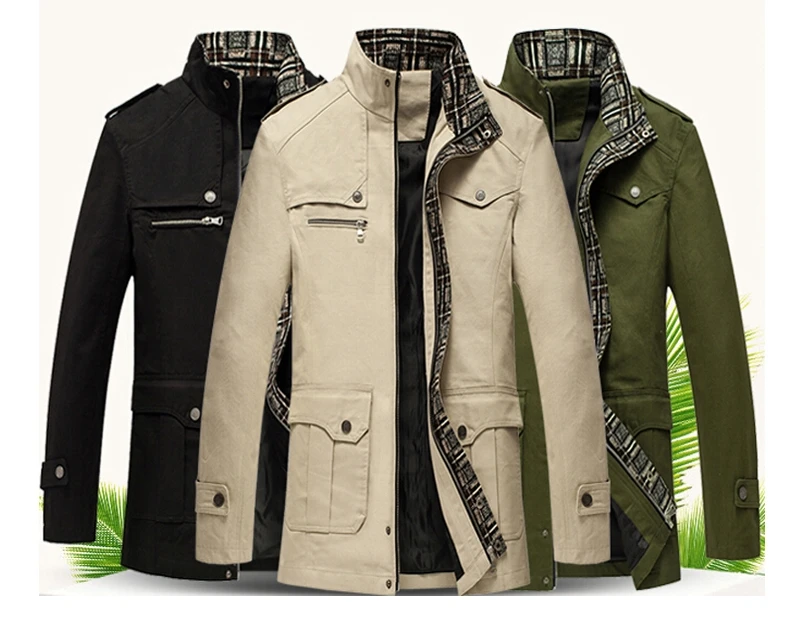 Куртка для мужчин три цвета классический стиль стоячий воротник Модный деловой