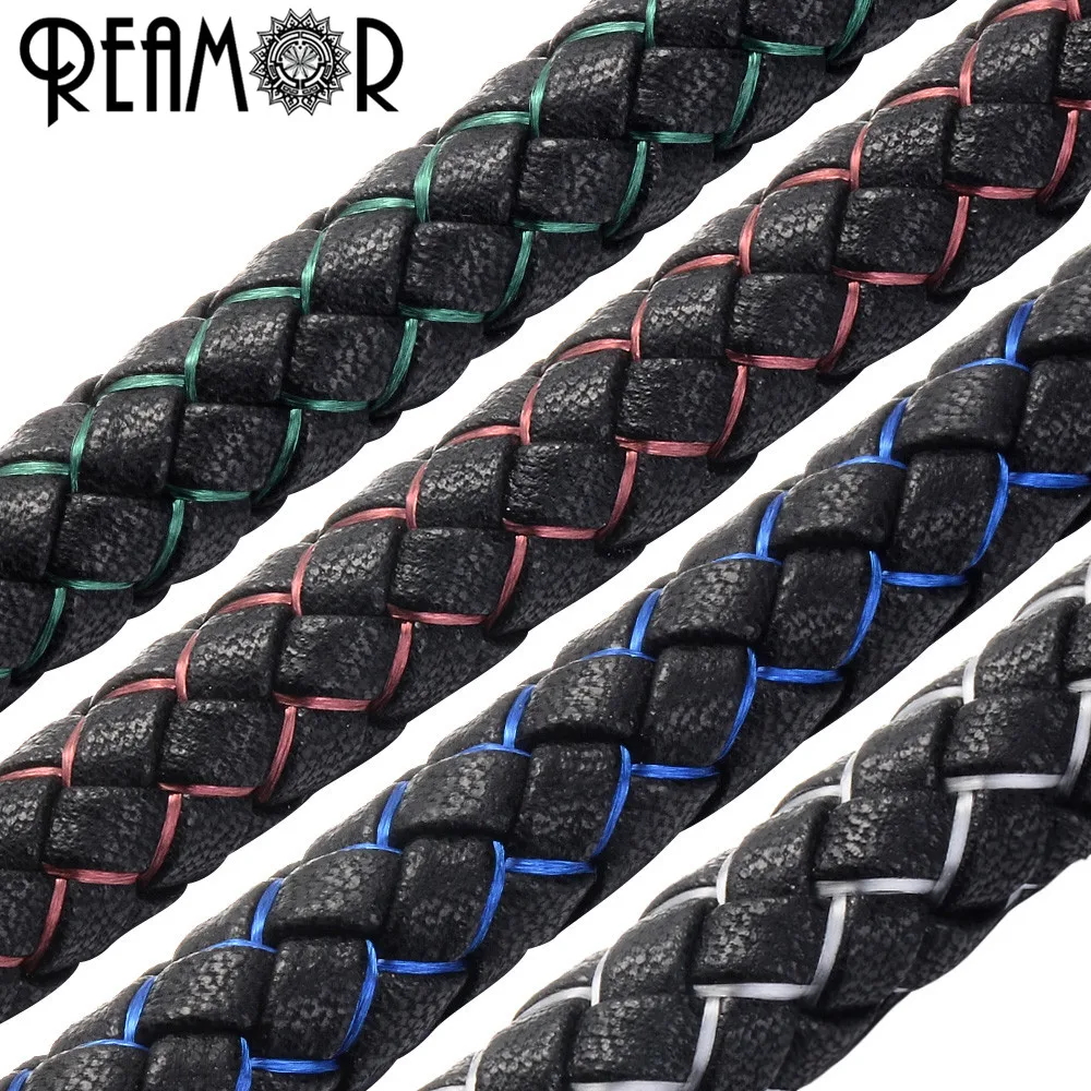 Шнур из натуральной кожи в оплетке 8 мм 4 цвета|string cord|leather ropecord for making jewelry |