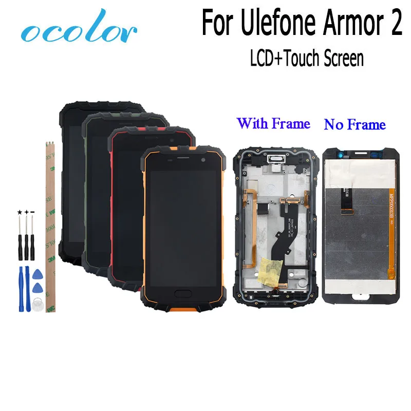Ocolor для Ulefone Armor 2 ЖК дисплей + сенсорный экран с рамкой 5 0 &quotдигитайзер сборка