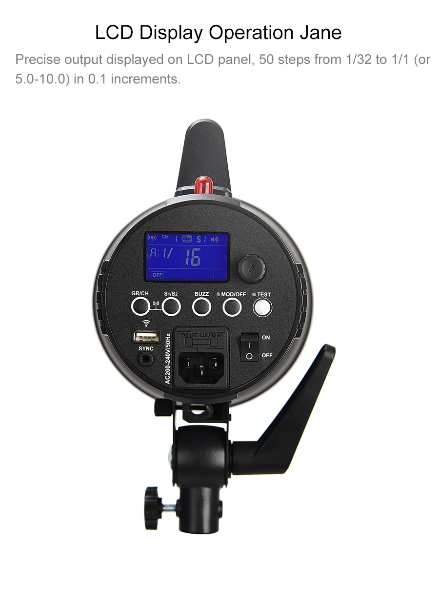 Студийный стробоскоп Godox GS400II GS400 II 400Ws GN65 со встроенной беспроводной системой 2 4G