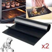 40x3350cm 2pcsset reusable non stick bbq grill mat 0 2mm thick ptfe barbecue baking liners cook pad microwave oven tool